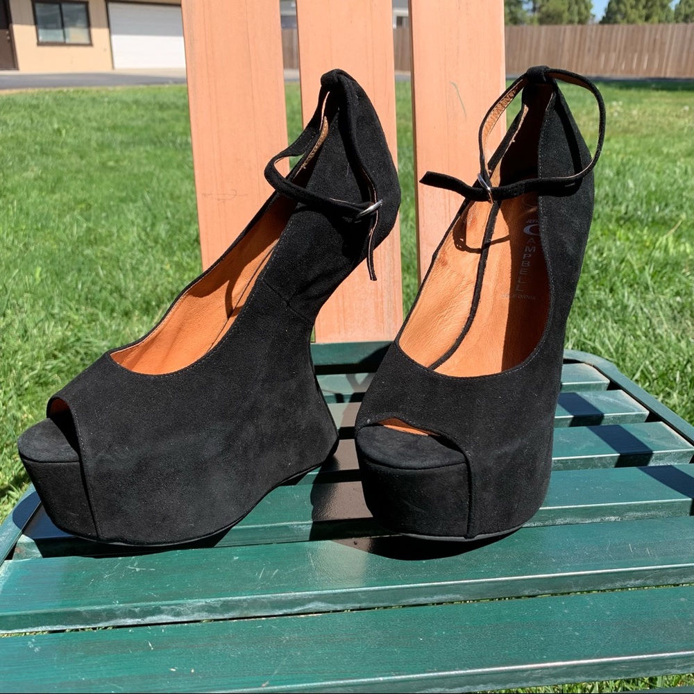 Jeffrey Campbell dayzz suede platform heels